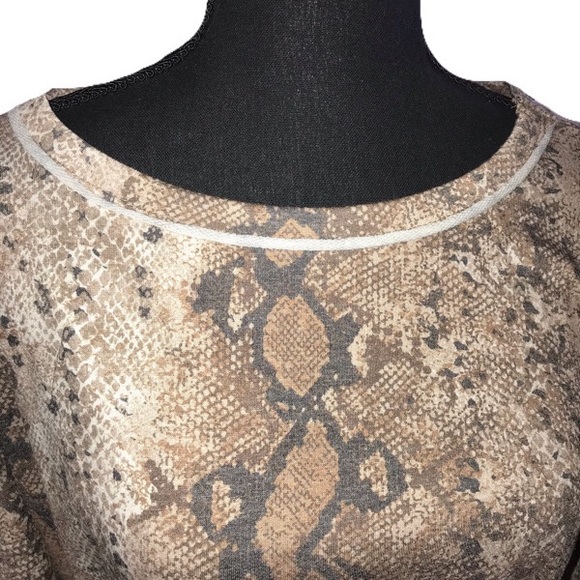Altar’d State Snakeskin Print Ruffled Crop Top Size S - Picture 3 of 6